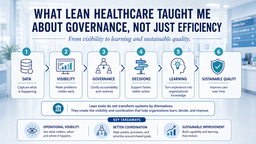 What Lean Healthcare Taught Me About Governance, Not Just Efficiency