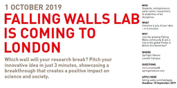 Springer Nature opens its doors to early career researchers for Falling Walls Lab in London