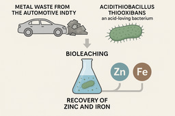 Turning Automotive Waste into Value: Bioleaching Iron and Zinc with Acidithiobacillus thiooxidans