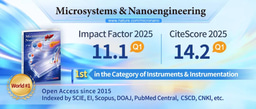 Microsystems & Nanoengineering Ranked No. 1 With Impact Factor 11.1