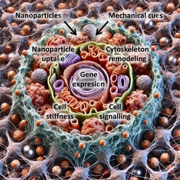 Mechanical regulation of cell-nanoparticle interactions