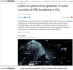 AGENDA DIGITALE (NETWORK 360) - LOTTA AL CYBERCRIME LOCALE: IL RUOLO CENTRALE DI "FBI ACADEMY" E IC3