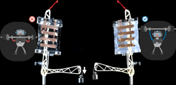 Electrically matched dielectrics hold the force and reduce power in electrostatic artificial muscles for soft robotics
