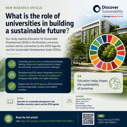 EDUCATION FOR SUSTAINABLE DEVELOPMENT AND THE 2030 AGENDA