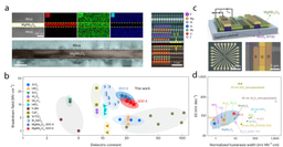 Downscaling two-dimensional integrated circuits by using ultrathin high-κ magnesium niobate single crystals