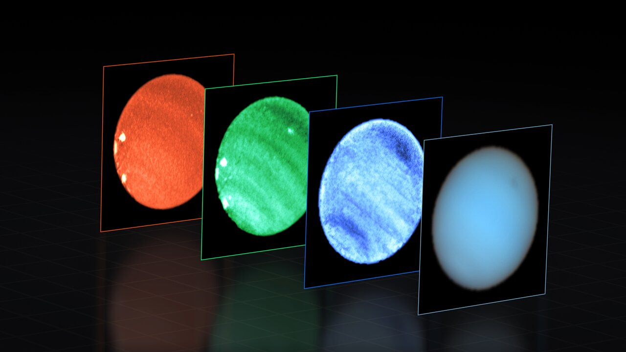 What makes Neptune's dark spots dark?