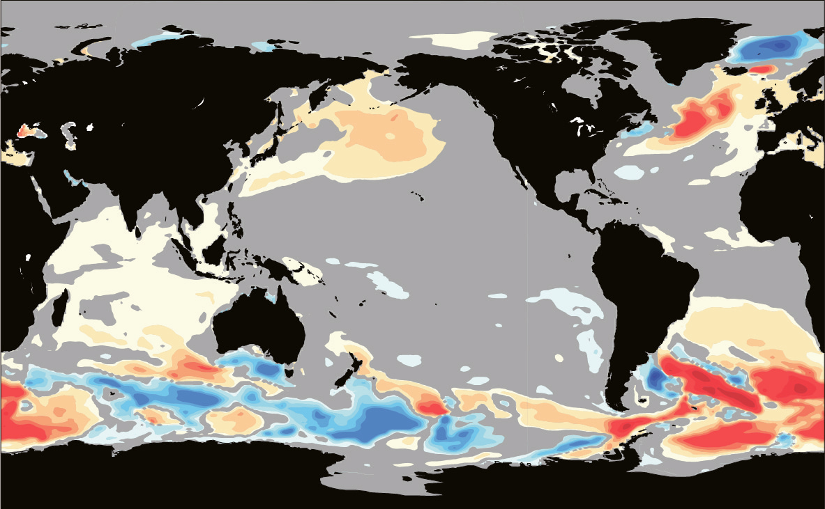 Sea-level rise influences global climate 