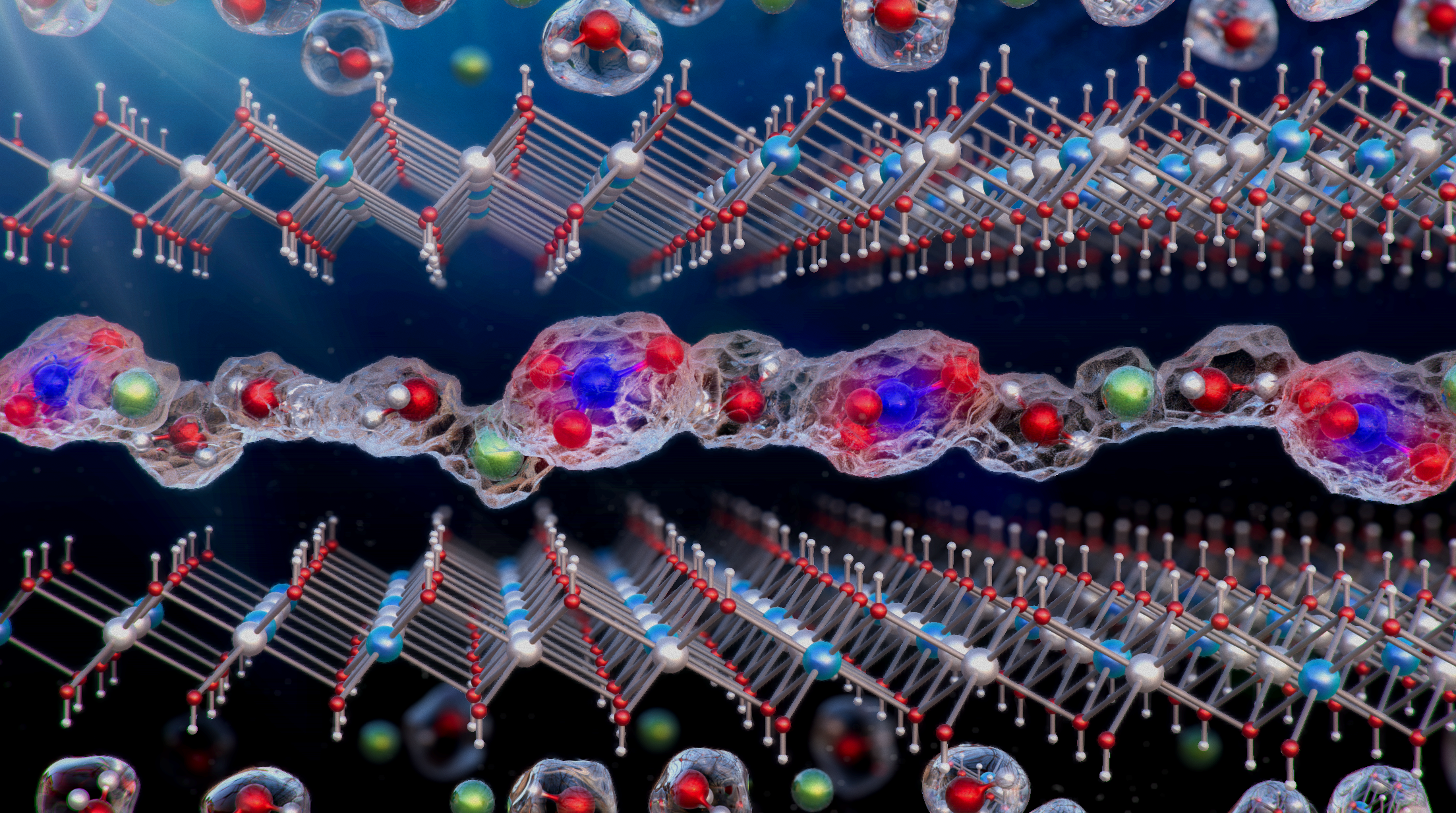 Critical role of water structure around interlayer ions for ion storage in layered double hydroxides