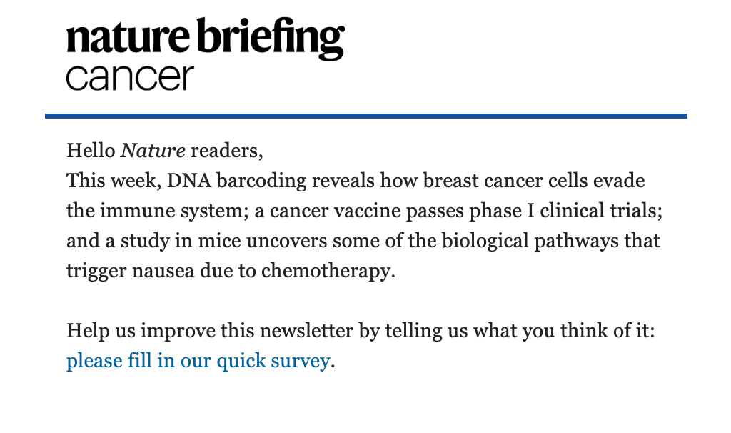 Introducing Nature Briefing: Cancer 