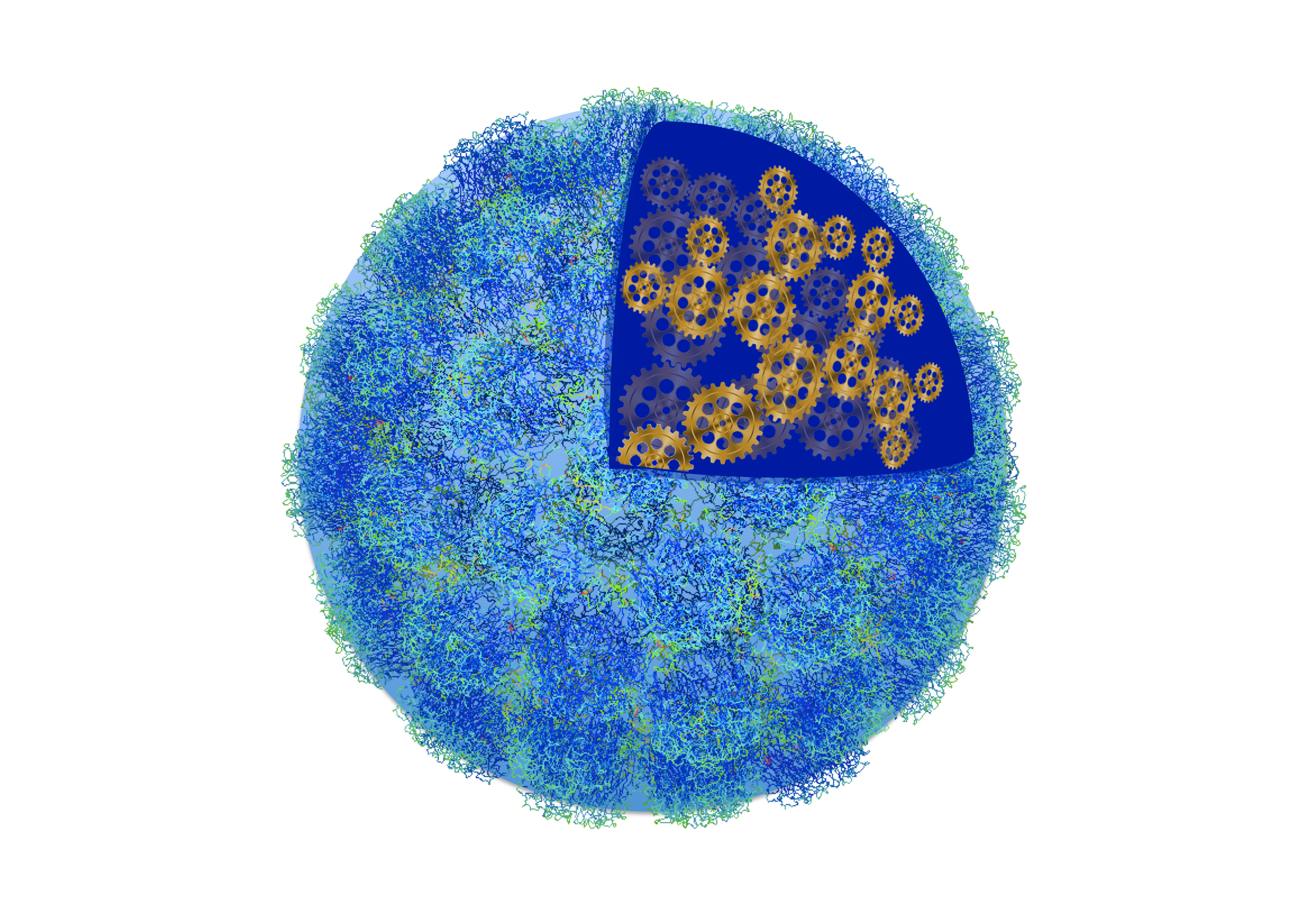 Operating a collection of prototype molecular machines within a dendritic macromolecule