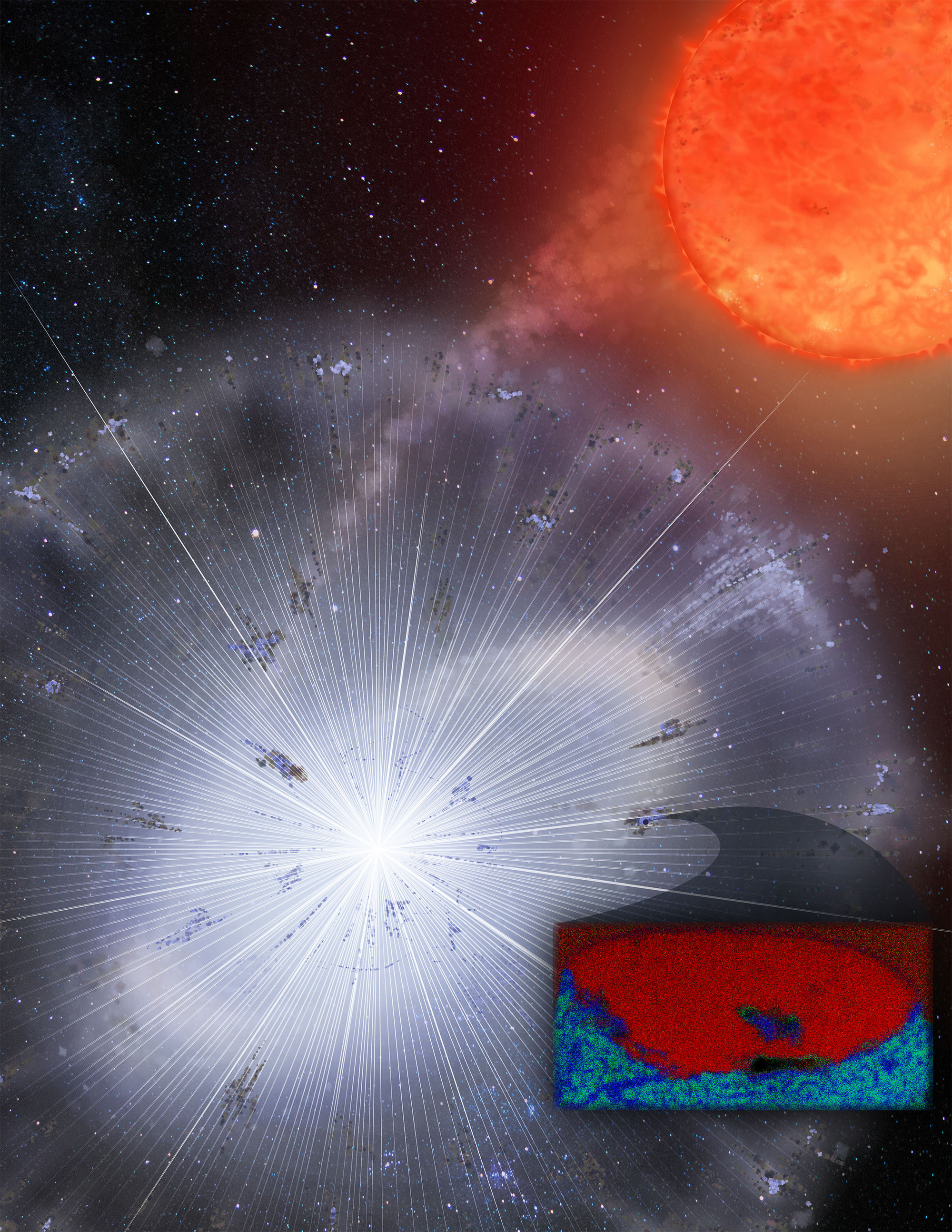 From stars to the laboratory: how a speck of dust gives us insight into processes in an exploding star