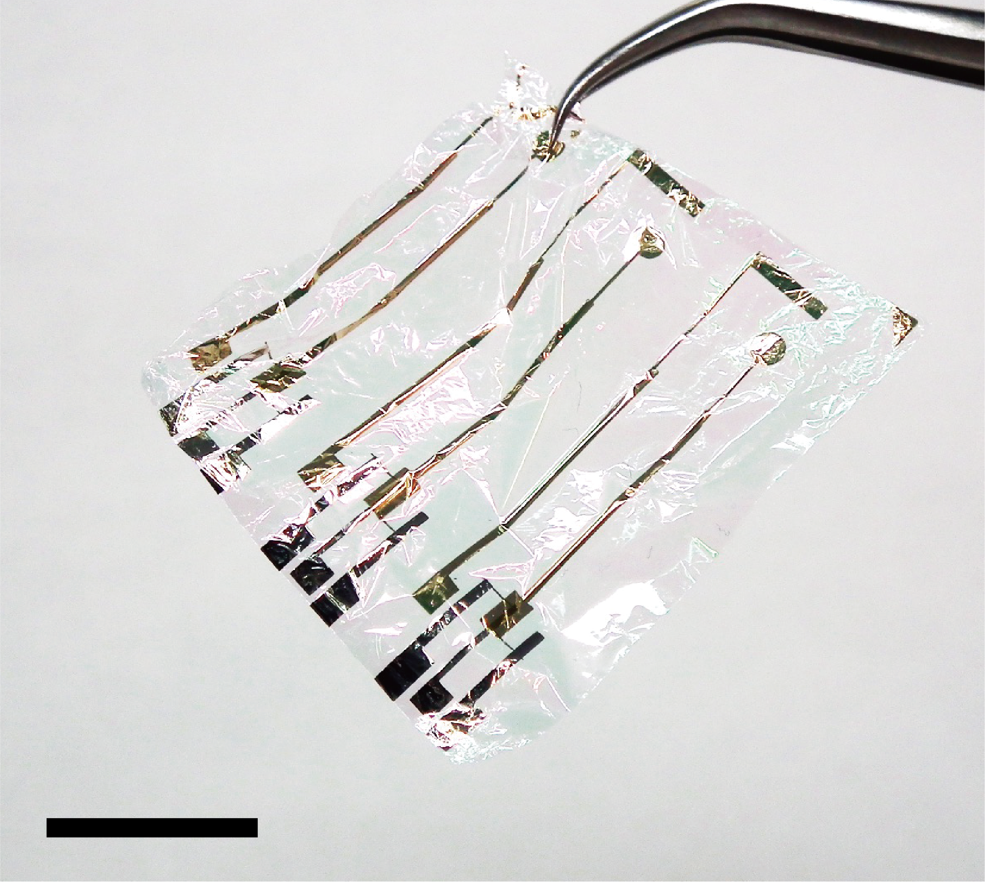 A printed immunosensor on a 1-μm-thick film