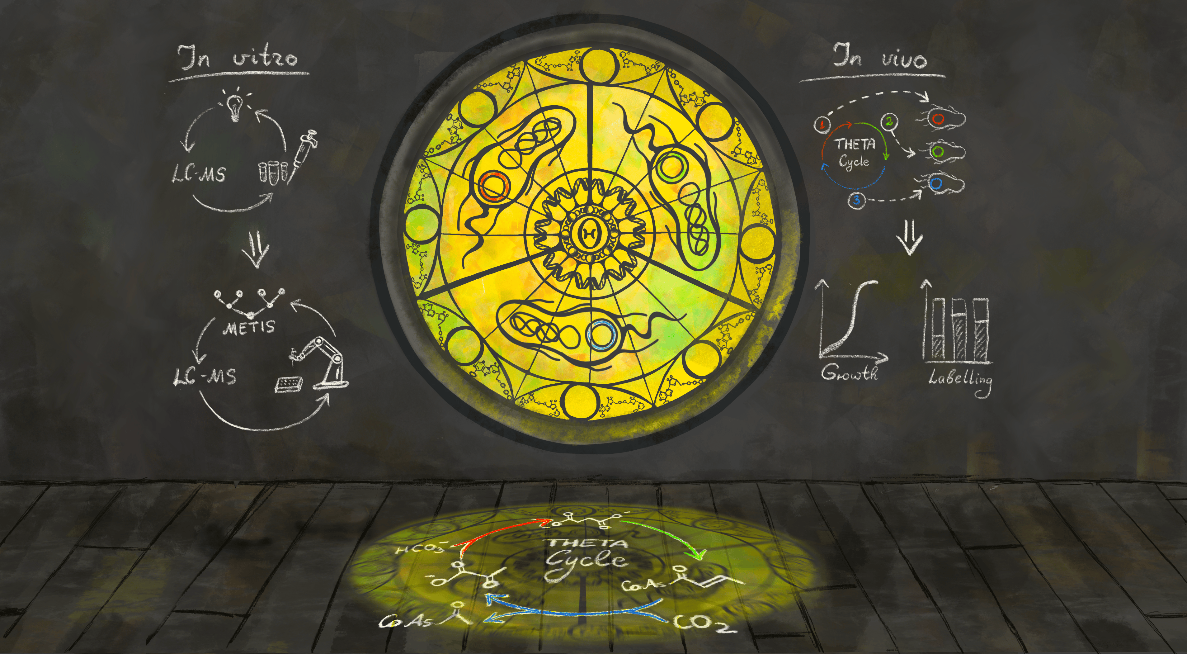 Construction and modular implementation of the THETA cycle for synthetic CO2 fixation