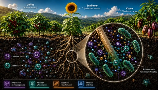 A New Rhizospheric Paradigm? Projecting the Metabolic Complementarity Between Klebsiella and Helianthus annuus as a Potential Strategy Against Cadmium and Arsenic in Colombia's Coffee-Growing Region