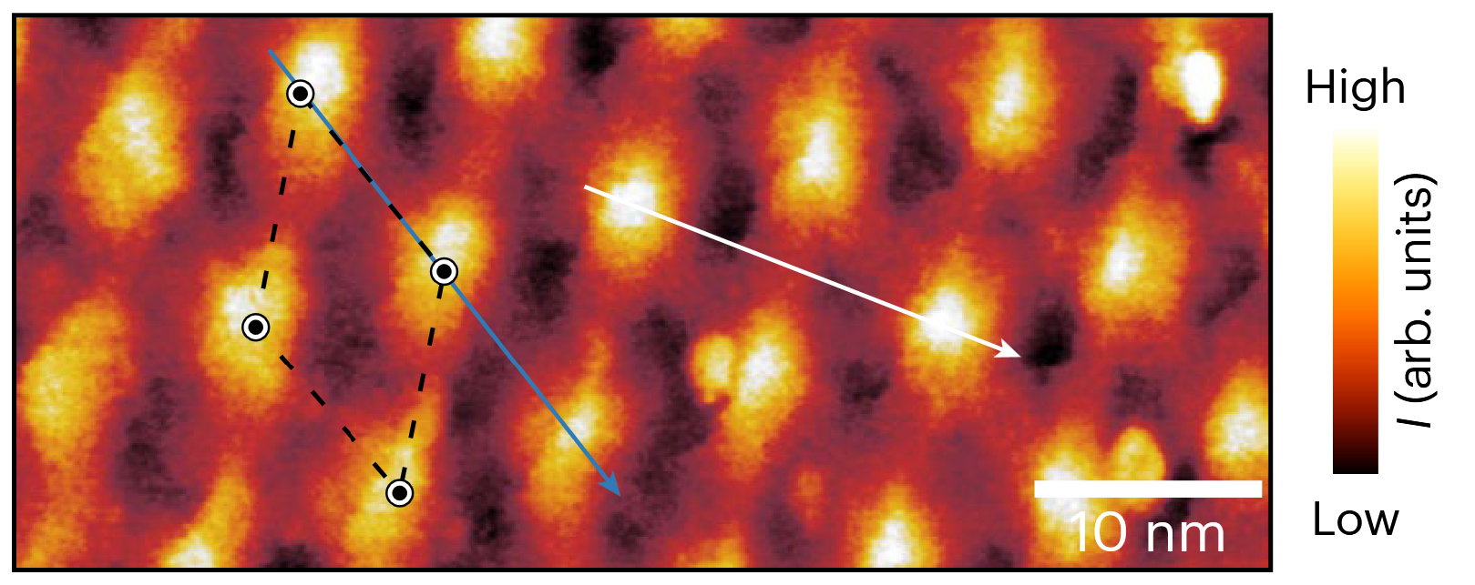 Visualization of excitons trapped in a nanoscale pattern