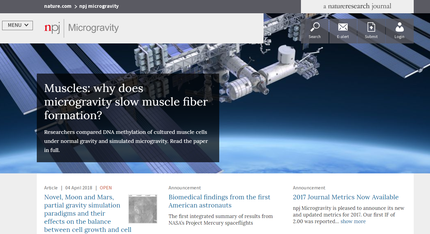 npj Microgravity: journal update