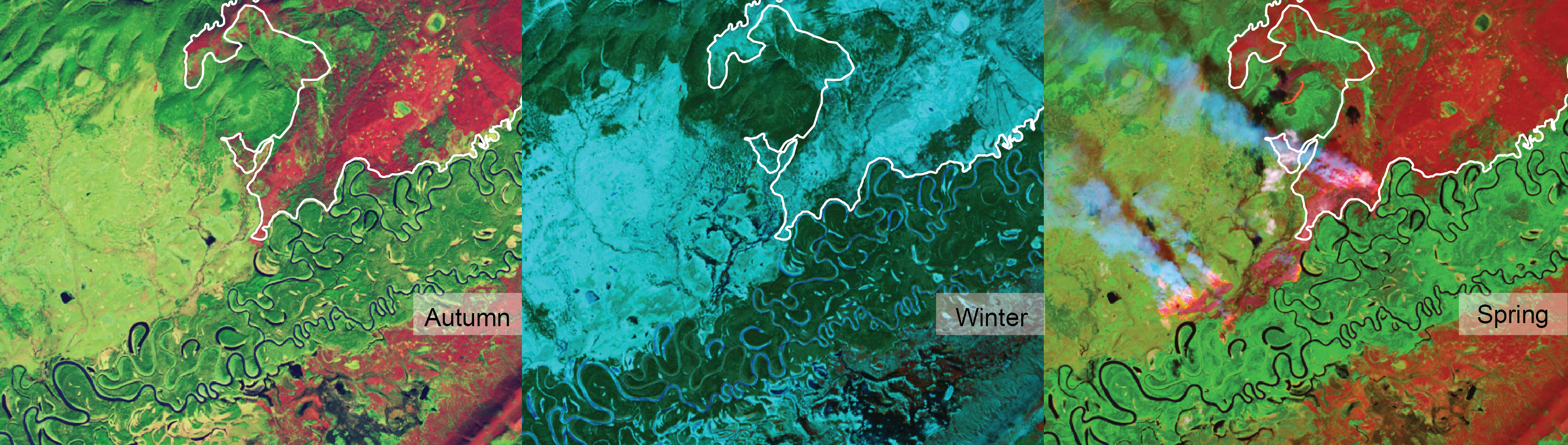 Tracking zombie fires from satellites