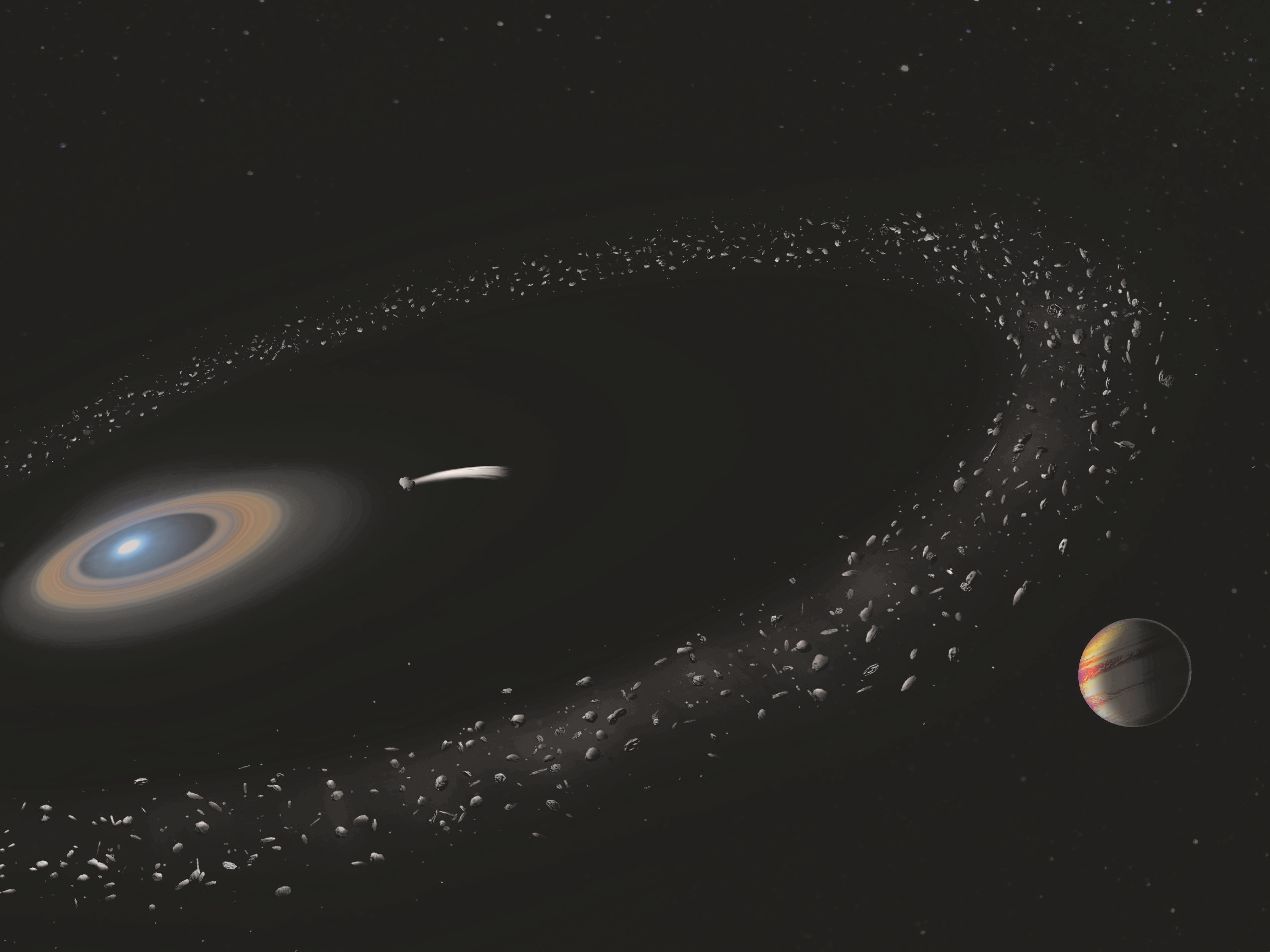An evolution scenario for polluted white dwarfs