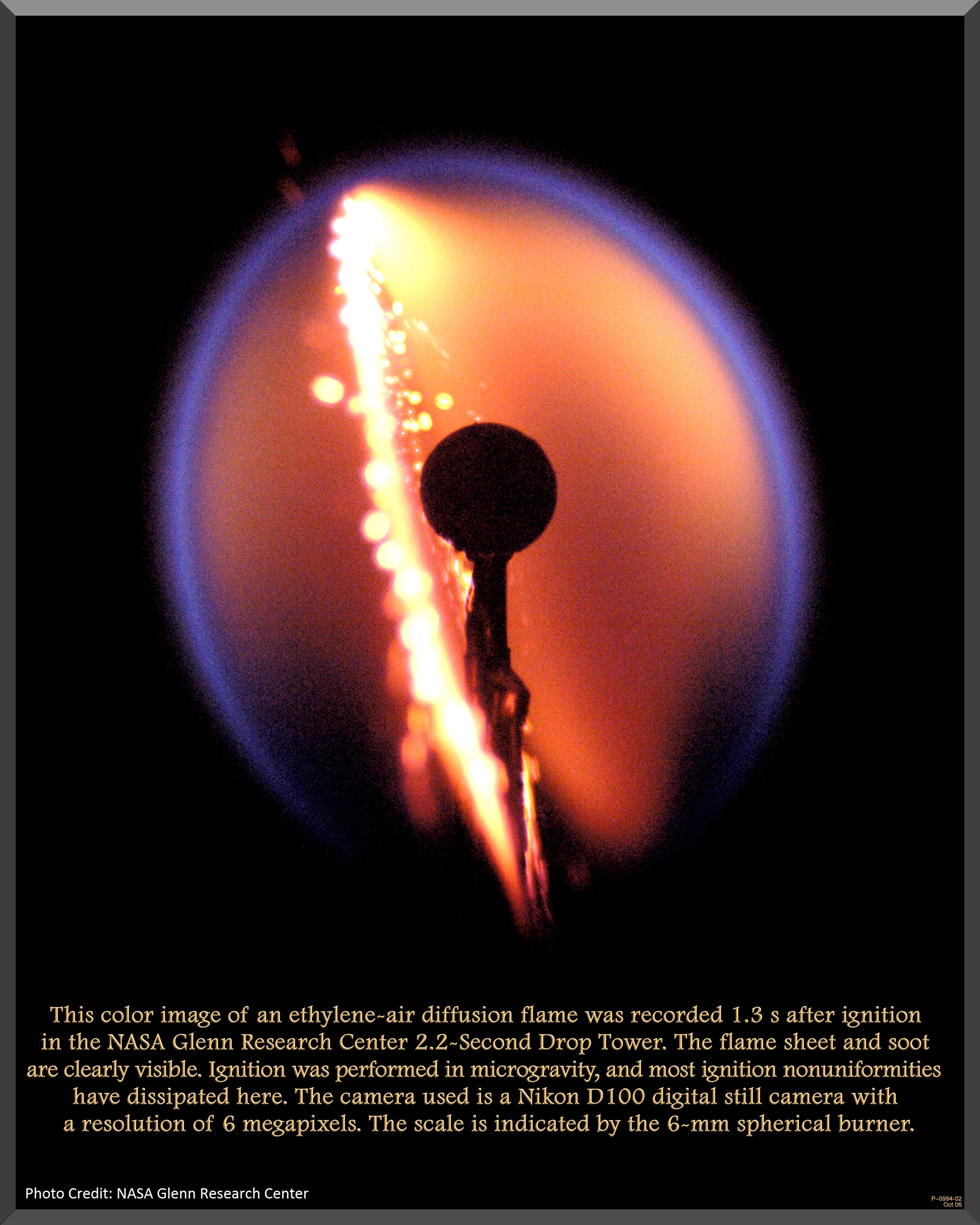 Flames in Space Image Poll: Ethylene Diffusion Flame #2