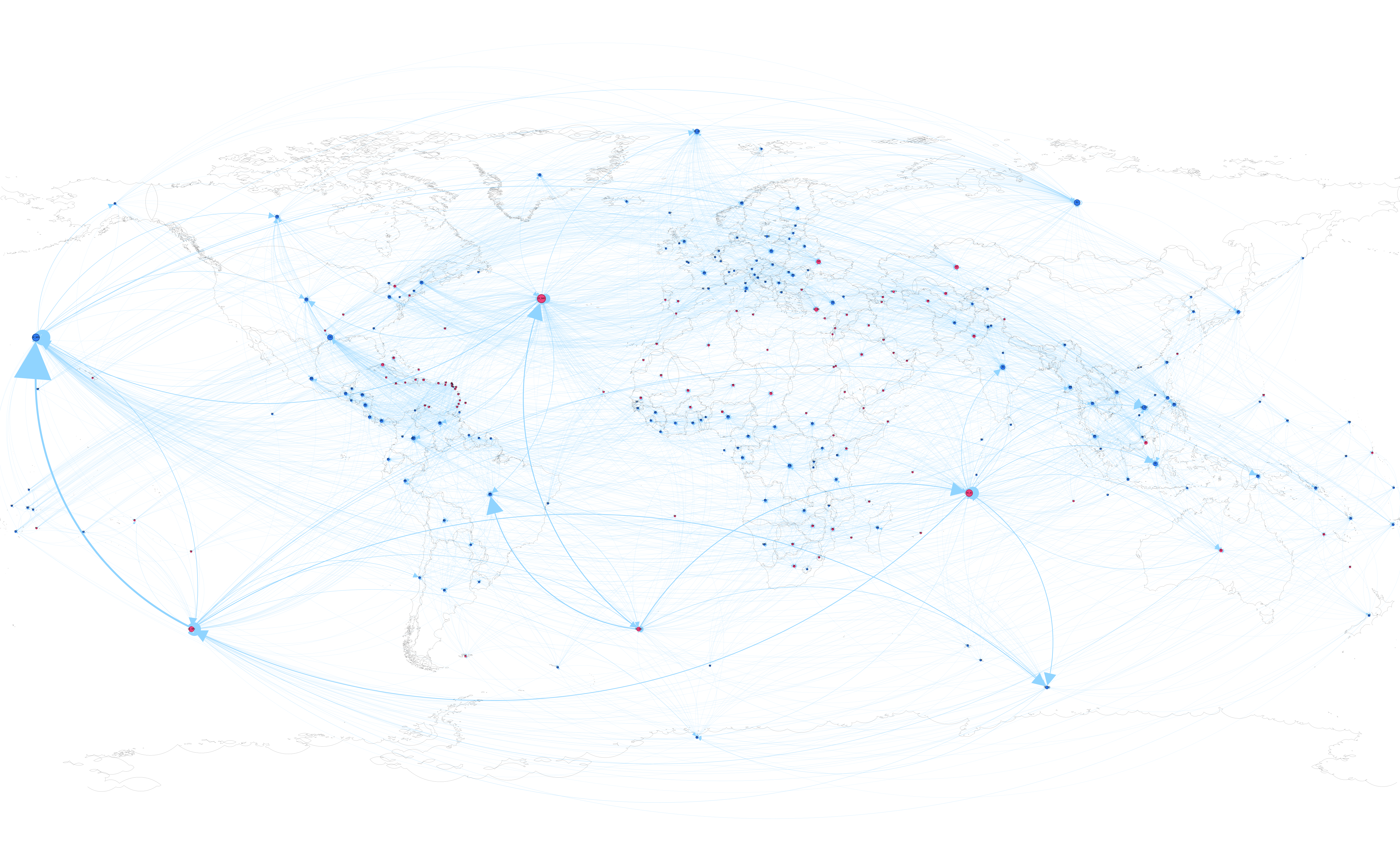 Reconciled tracked atmospheric water flows at the country and subcontinetal-ocean scale