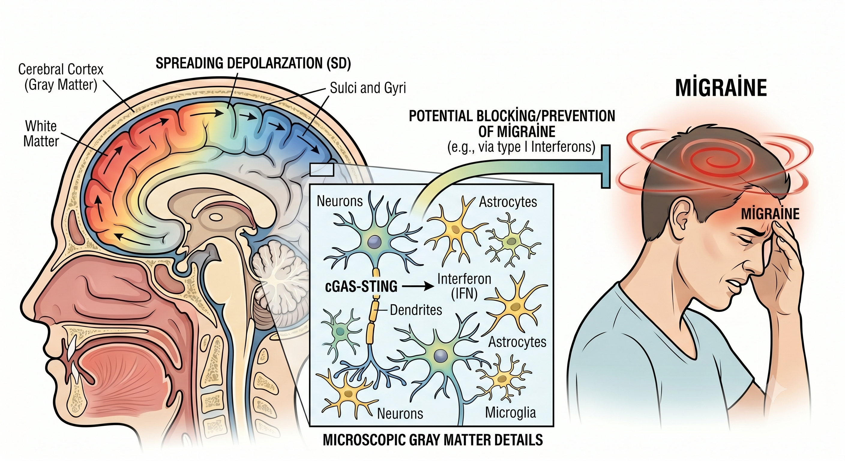 Putting the STING in the Arresting: Novel Immune Mechanism Linking Migraine Aura and Headache