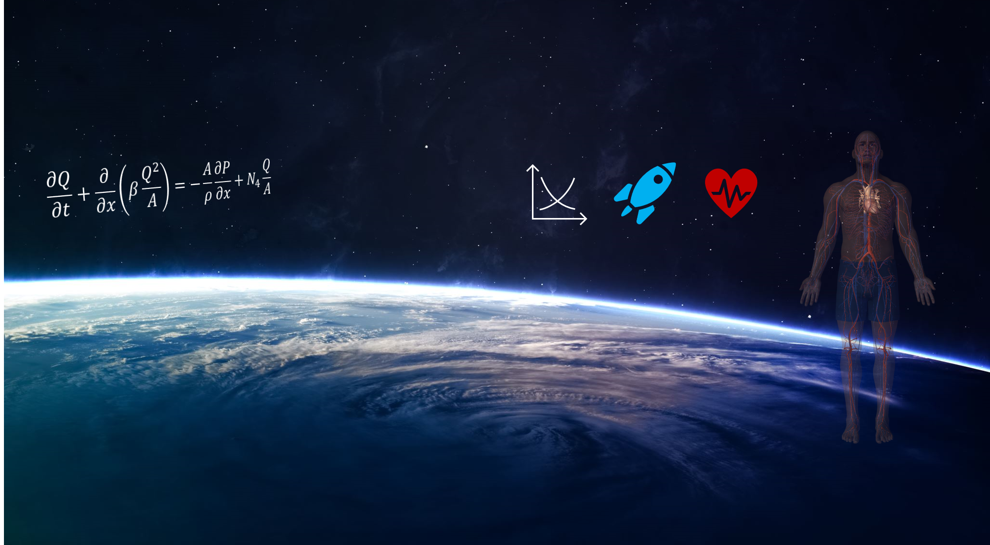 Human heart in space: what can we learn from mathematical modeling