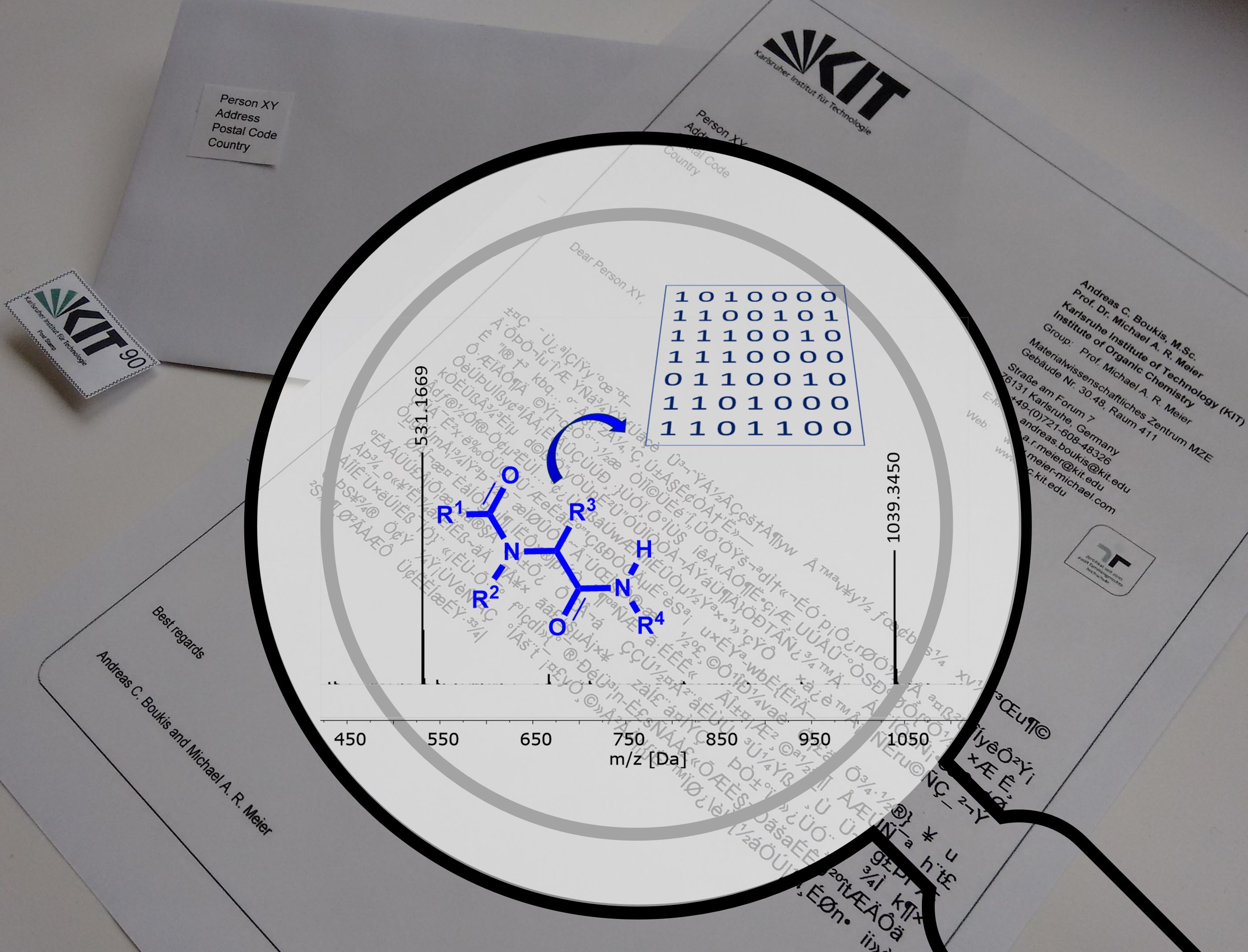 Multicomponent reactions provide key molecules for secret communication