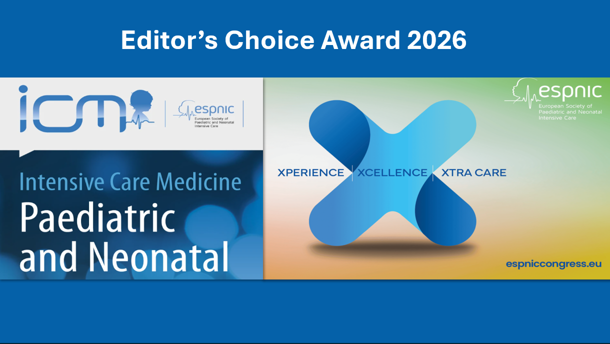 Editor's Choice Award 2026: Intensive Care Medicine - Paediatric and Neonatal