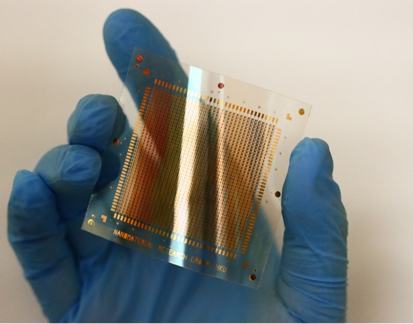 Light-responsive Self-Strained Organic Semiconductor for Large Flexible OFET Sensing Array
