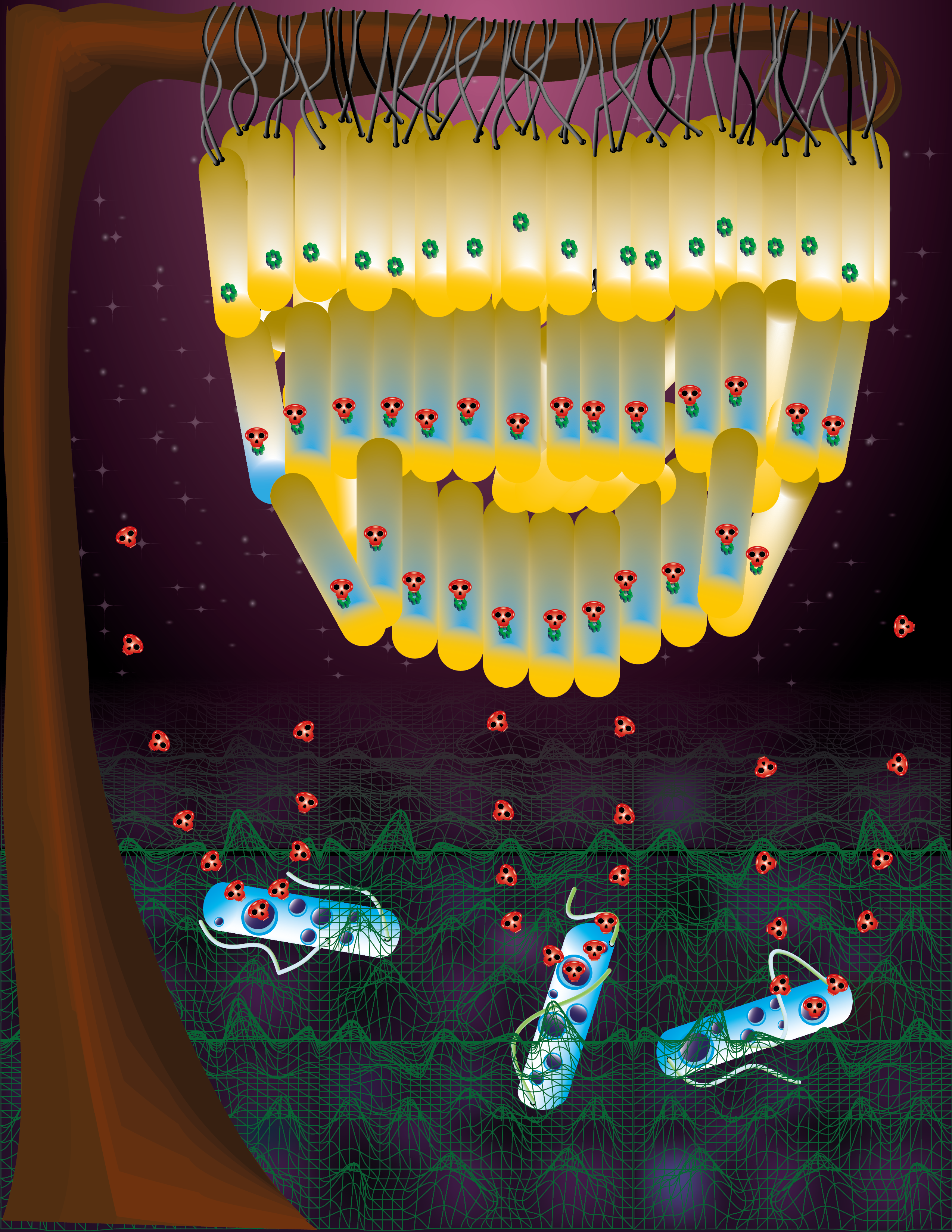 Necrosignaling in bacterial swarms - what kills a few, makes the community stronger