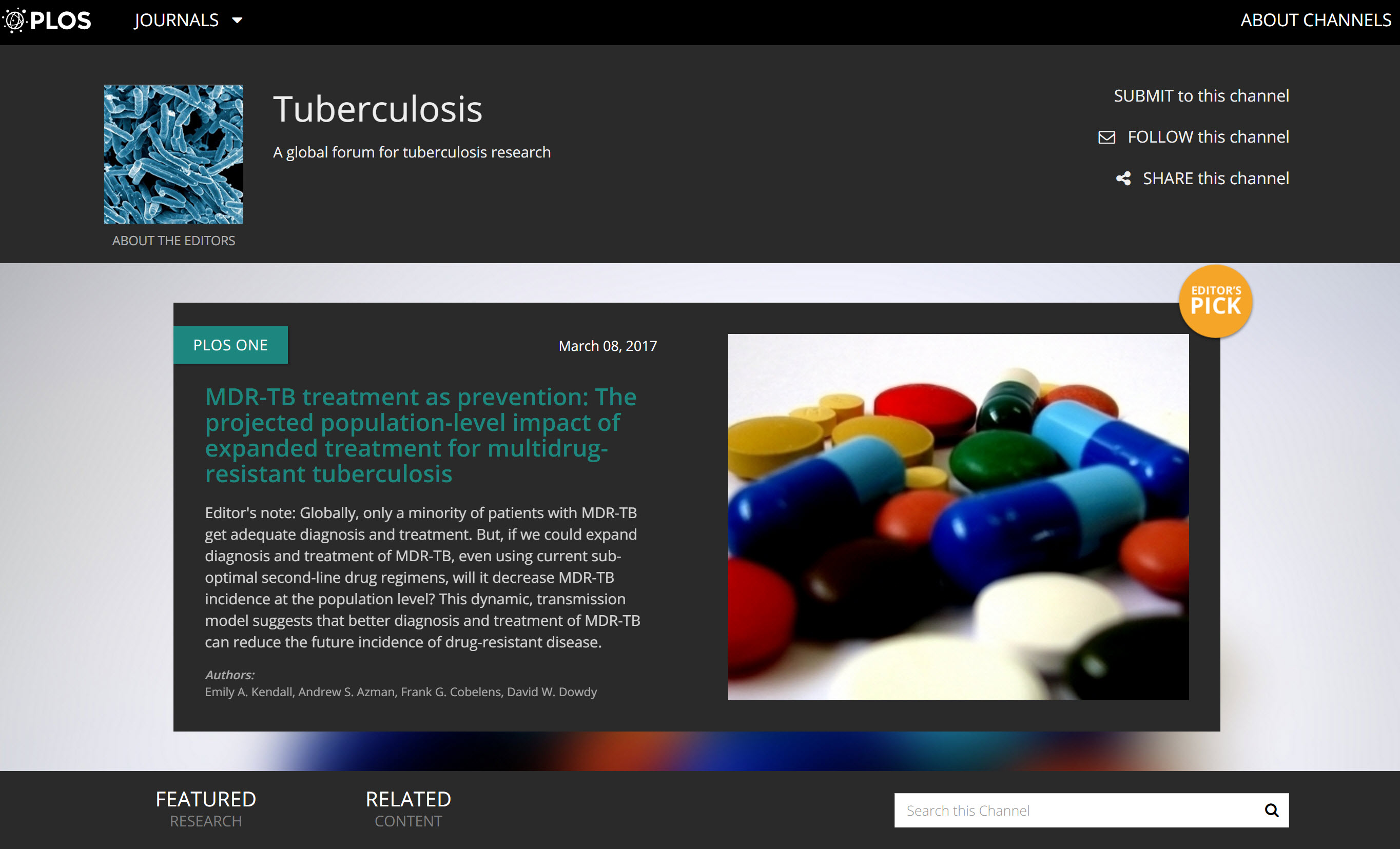 A Channel for Tuberculosis Literature