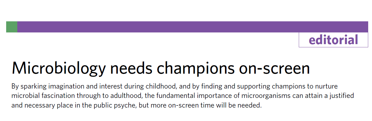 Microbiology needs champions on-screen