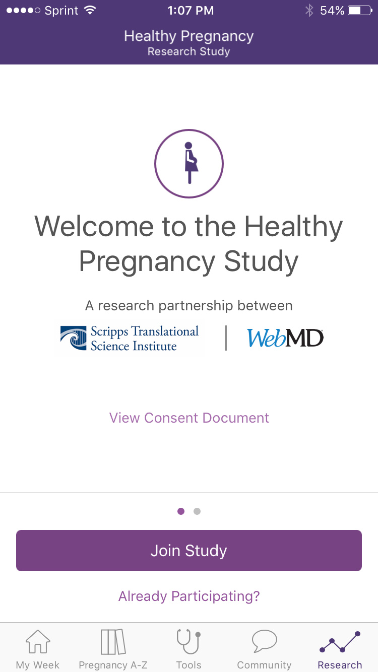 Benefits of App-Based Research: The Healthy Pregnancy Study