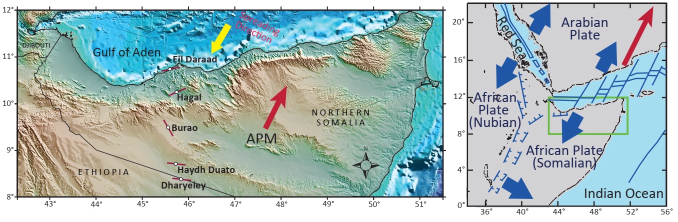 Geophysical experiments are shedding light on the "failed rifts" in Somaliland, Horn of Africa