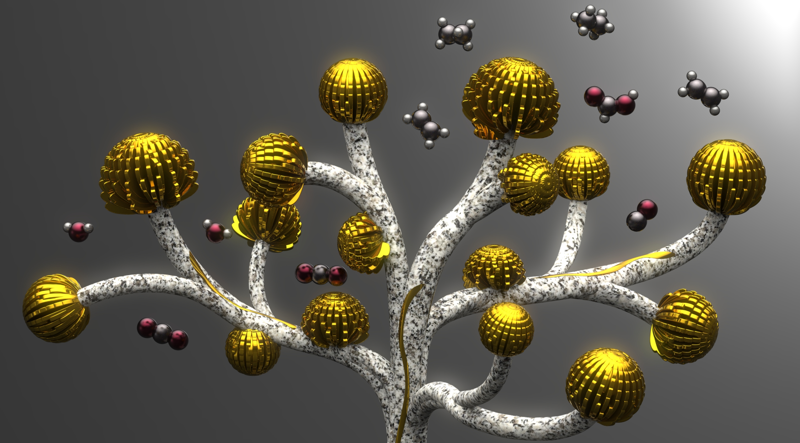 Copper nanoflowers bloom on perovskite artificial leaves for solar hydrocarbon synthesis